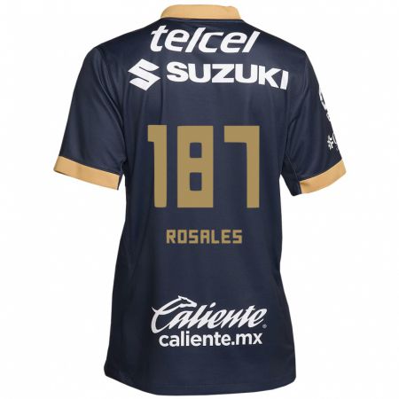 Kandiny Miesten Alonso Rosales #187 Obsidian Gold Valkoinen Vieraspaita 2024/25 Lyhythihainen Paita T-Paita