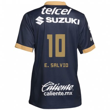 Kandiny Miesten Eduardo Salvio #10 Obsidian Gold Valkoinen Vieraspaita 2024/25 Lyhythihainen Paita T-Paita