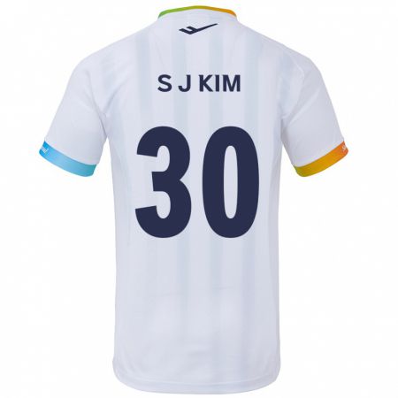 Kandiny Miesten Ju-Sung Kim #30 Valkoinen Sininen Vieraspaita 2024/25 Lyhythihainen Paita T-Paita