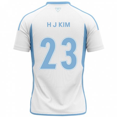 Kandiny Miesten Ju-Hwan Kim #23 Valkoinen Sininen Vieraspaita 2024/25 Lyhythihainen Paita T-Paita