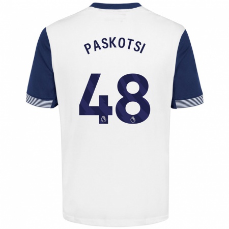 Kandiny Lapset Maksim Paskotsi #48 Valkoinen Sininen Kotipaita 2024/25 Lyhythihainen Paita T-Paita