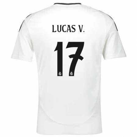 Kandiny Lapset Lucas Vázquez #17 Valkoinen Kotipaita 2024/25 Lyhythihainen Paita T-Paita