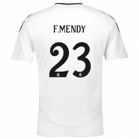 Kandiny Lapset Ferland Mendy #23 Valkoinen Kotipaita 2024/25 Lyhythihainen Paita T-Paita