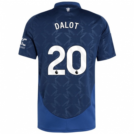 Kandiny Lapset Diogo Dalot #20 Indigo Vieraspaita 2024/25 Lyhythihainen Paita T-Paita