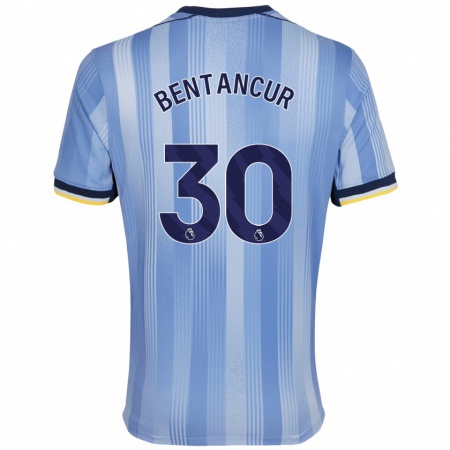 Kandiny Lapset Rodrigo Bentancur #30 Vaaleansininen Vieraspaita 2024/25 Lyhythihainen Paita T-Paita