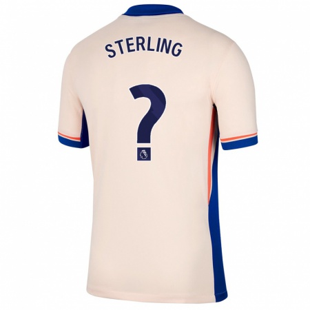 Kandiny Lapset Raheem Sterling #0 Vaalea Beige Vieraspaita 2024/25 Lyhythihainen Paita T-Paita