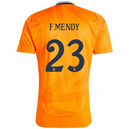 Kandiny Lapset Ferland Mendy #23 Oranssi Vieraspaita 2024/25 Lyhythihainen Paita T-Paita