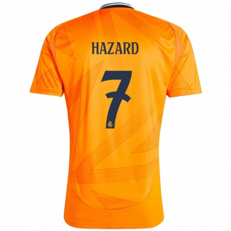 Kandiny Lapset Eden Hazard #7 Oranssi Vieraspaita 2024/25 Lyhythihainen Paita T-Paita