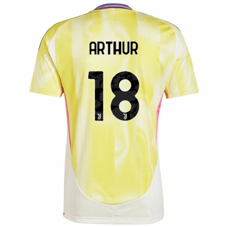 Kandiny Lapset Arthur Melo #18 Auringon Keltainen Vieraspaita 2024/25 Lyhythihainen Paita T-Paita