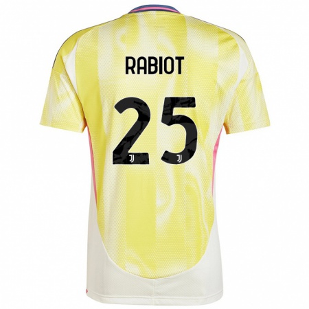 Kandiny Lapset Adrien Rabiot #25 Auringon Keltainen Vieraspaita 2024/25 Lyhythihainen Paita T-Paita