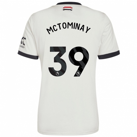 Kandiny Lapset Scott Mctominay #39 Luonnonvalkoinen Kolmas Sarja 2024/25 Lyhythihainen Paita T-Paita