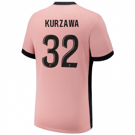 Kandiny Lapset Layvin Kurzawa #32 Ruosteen Pinkki Kolmas Sarja 2024/25 Lyhythihainen Paita T-Paita