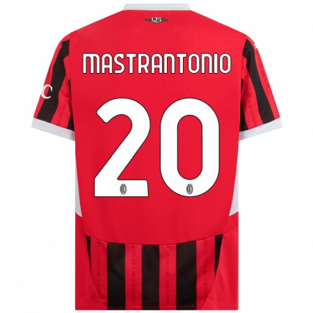 Kandiny Miesten Davide Mastrantonio #20 Punainen Musta Kotipaita 2024/25 Lyhythihainen Paita T-Paita