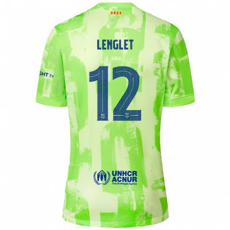 Kandiny Miesten Clément Lenglet #12 Lime Kolmas Sarja 2024/25 Lyhythihainen Paita T-Paita