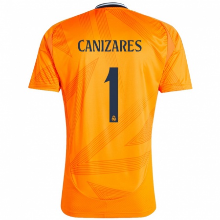 Kandiny Naisten Lucas Cañizares #1 Oranssi Vieraspaita 2024/25 Lyhythihainen Paita T-Paita