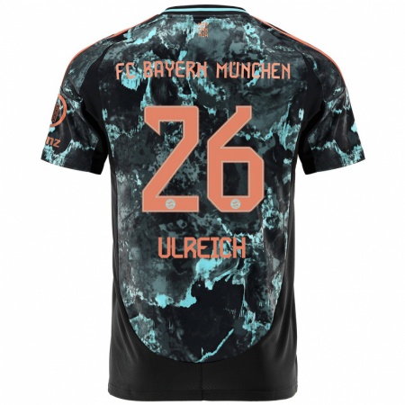 Kandiny Naisten Sven Ulreich #26 Musta Vieraspaita 2024/25 Lyhythihainen Paita T-Paita