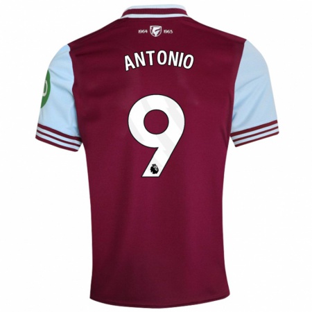 Kandiny Lapset Michail Antonio #9 Tummanpunainen Kotipaita 2024/25 Lyhythihainen Paita T-Paita