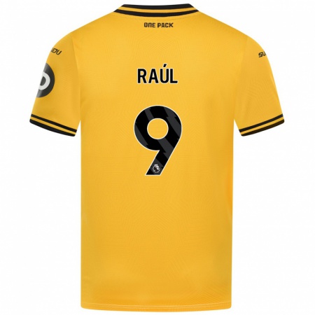 Kandiny Lapset Raul Jimenez #9 Keltainen Kotipaita 2024/25 Lyhythihainen Paita T-Paita