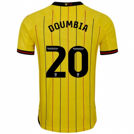 Kandiny Lapset Mamadou Doumbia #20 Keltainen Musta Kotipaita 2024/25 Lyhythihainen Paita T-Paita