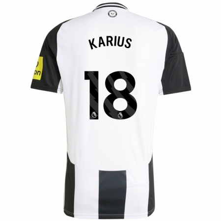 Kandiny Lapset Loris Karius #18 Valkoinen Musta Kotipaita 2024/25 Lyhythihainen Paita T-Paita