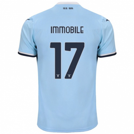 Kandiny Lapset Ciro Immobile #17 Sininen Kotipaita 2024/25 Lyhythihainen Paita T-Paita