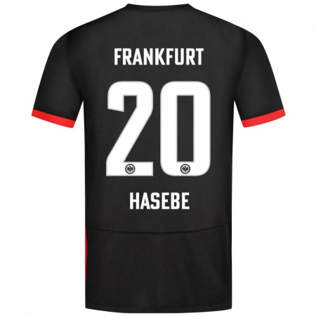 Kandiny Lapset Makoto Hasebe #20 Musta Vieraspaita 2024/25 Lyhythihainen Paita T-Paita