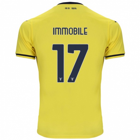 Kandiny Miesten Ciro Immobile #17 Keltainen Vieraspaita 2024/25 Lyhythihainen Paita T-Paita