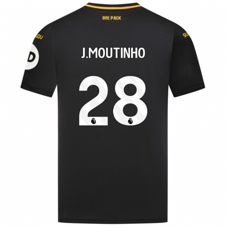 Kandiny Naisten Joao Moutinho #28 Musta Vieraspaita 2024/25 Lyhythihainen Paita T-Paita