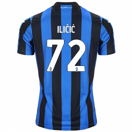 Kandiny Lapset Josip Ilicic #72 Sininen Musta Kotipaita 2024/25 Lyhythihainen Paita T-Paita