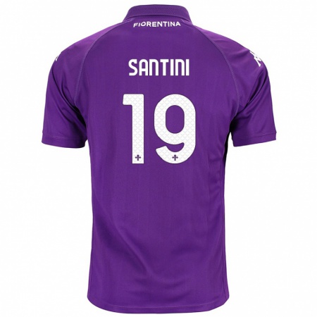 Kandiny Lapset Margherita Santini #19 Violetti Kotipaita 2024/25 Lyhythihainen Paita T-Paita