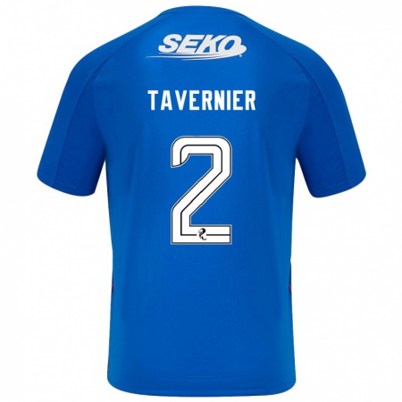 Kandiny Lapset James Tavernier #2 Tummansininen Kotipaita 2024/25 Lyhythihainen Paita T-Paita