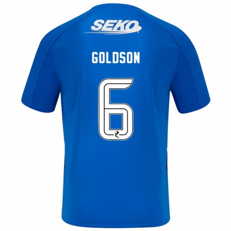 Kandiny Lapset Connor Goldson #6 Tummansininen Kotipaita 2024/25 Lyhythihainen Paita T-Paita