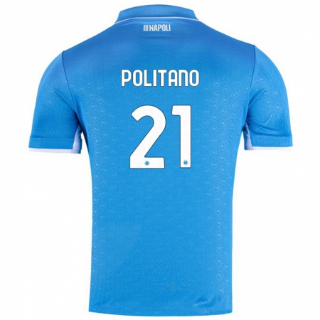 Kandiny Lapset Matteo Politano #21 Taivaansininen Kotipaita 2024/25 Lyhythihainen Paita T-Paita