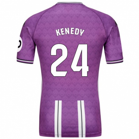 Kandiny Lapset Kenedy #24 Violetti Valkoinen Kotipaita 2024/25 Lyhythihainen Paita T-Paita