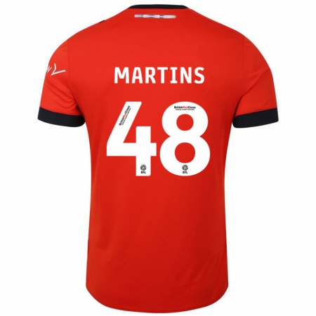 Kandiny Lapset Dominic Dos Santos Martins #48 Oranssi Musta Kotipaita 2024/25 Lyhythihainen Paita T-Paita