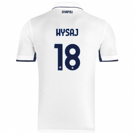 Kandiny Lapset Daniel Hysaj #18 Valkoinen Royal Blue Vieraspaita 2024/25 Lyhythihainen Paita T-Paita