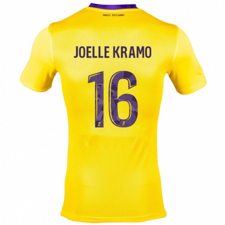 Kandiny Lapset Marie Joelle Kramo #16 Keltainen Violetti Vieraspaita 2024/25 Lyhythihainen Paita T-Paita