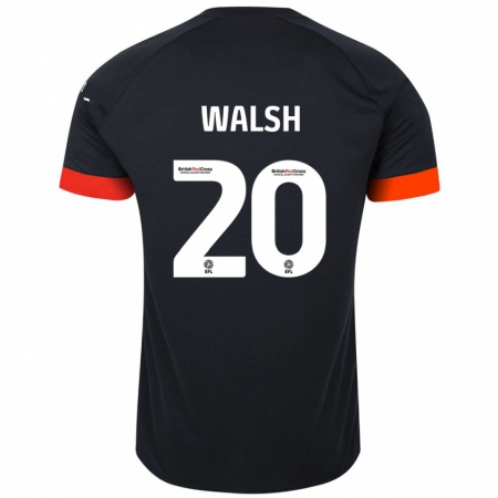 Kandiny Lapset Liam Walsh #20 Musta Oranssi Vieraspaita 2024/25 Lyhythihainen Paita T-Paita