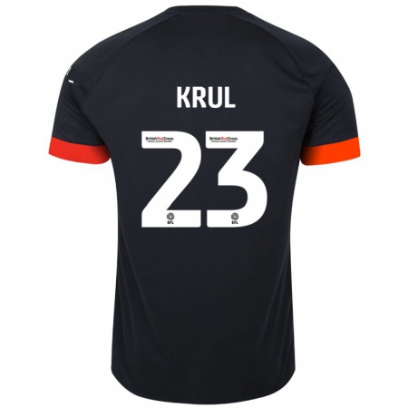 Kandiny Lapset Tim Krul #23 Musta Oranssi Vieraspaita 2024/25 Lyhythihainen Paita T-Paita