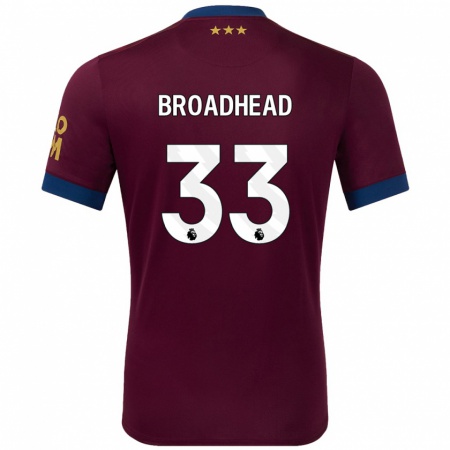 Kandiny Lapset Nathan Broadhead #33 Ruskea Vieraspaita 2024/25 Lyhythihainen Paita T-Paita