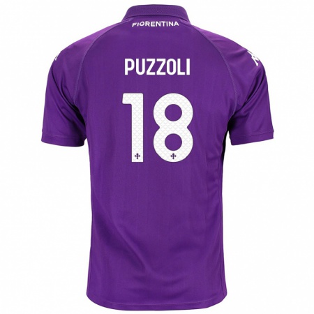 Kandiny Miesten Giorgio Puzzoli #18 Violetti Kotipaita 2024/25 Lyhythihainen Paita T-Paita