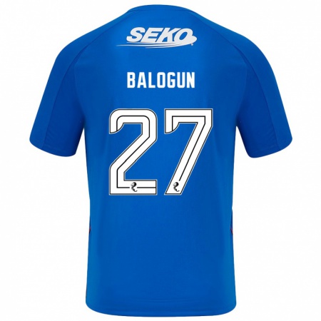 Kandiny Miesten Leon Balogun #27 Tummansininen Kotipaita 2024/25 Lyhythihainen Paita T-Paita