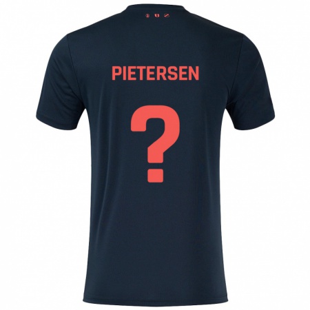 Kandiny Miesten Stan Pietersen #0 Musta Punainen Vieraspaita 2024/25 Lyhythihainen Paita T-Paita