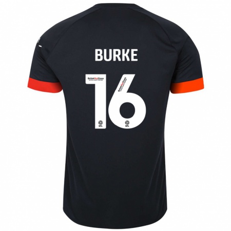 Kandiny Miesten Reece Burke #16 Musta Oranssi Vieraspaita 2024/25 Lyhythihainen Paita T-Paita