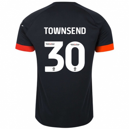 Kandiny Miesten Andros Townsend #30 Musta Oranssi Vieraspaita 2024/25 Lyhythihainen Paita T-Paita