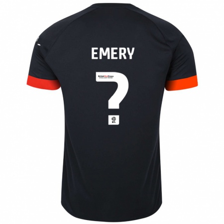 Kandiny Miesten Charlie Emery #0 Musta Oranssi Vieraspaita 2024/25 Lyhythihainen Paita T-Paita