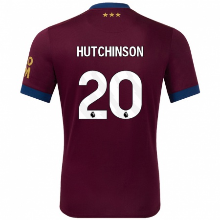 Kandiny Miesten Omari Hutchinson #20 Ruskea Vieraspaita 2024/25 Lyhythihainen Paita T-Paita