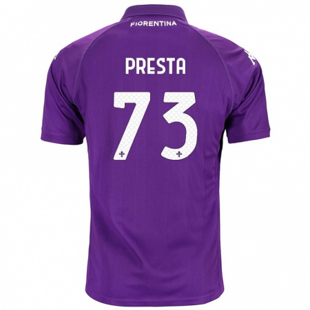 Kandiny Naisten Francesco Presta #73 Violetti Kotipaita 2024/25 Lyhythihainen Paita T-Paita