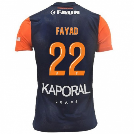 Kandiny Lapset Khalil Fayad #22 Tummansininen Oranssi Kotipaita 2024/25 Lyhythihainen Paita T-Paita