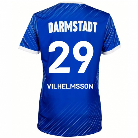 Kandiny Lapset Oscar Vilhelmsson #29 Sininen Valkoinen Kotipaita 2024/25 Lyhythihainen Paita T-Paita